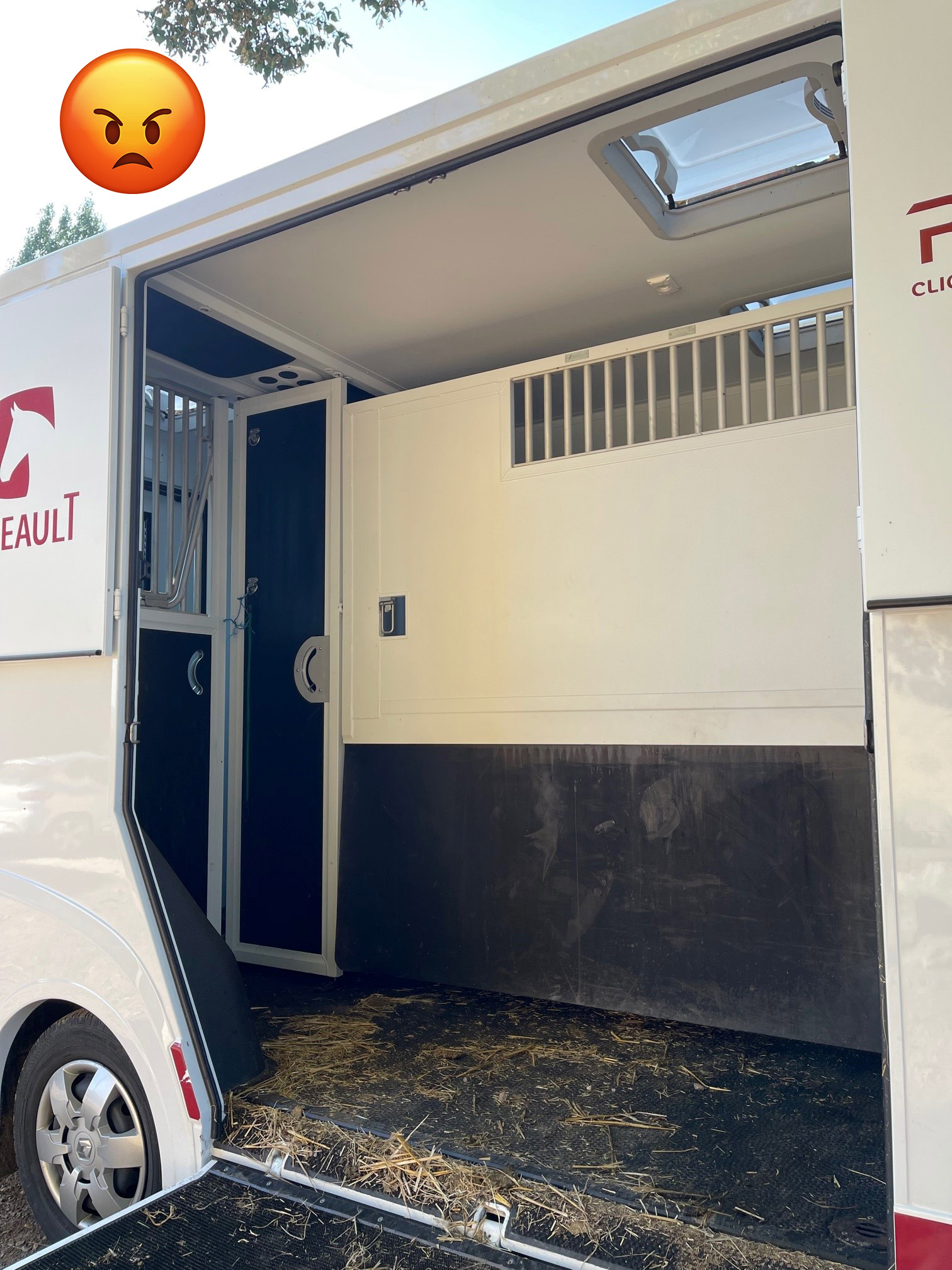 interieur chevaux très sale 
